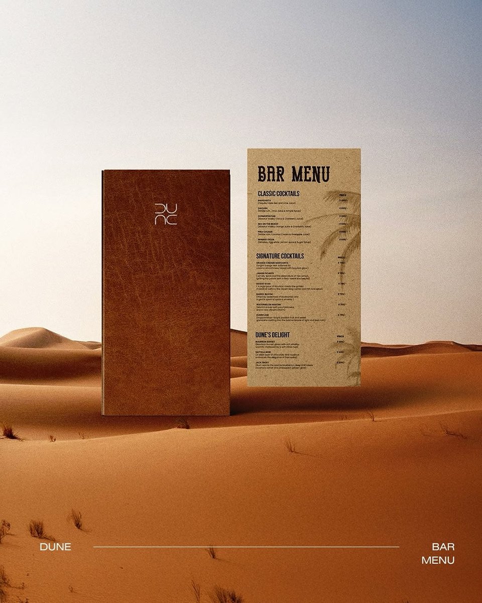 Dune — Hospitality · Site, branding project by Virtue & Wisdom, branding agency in Dubai